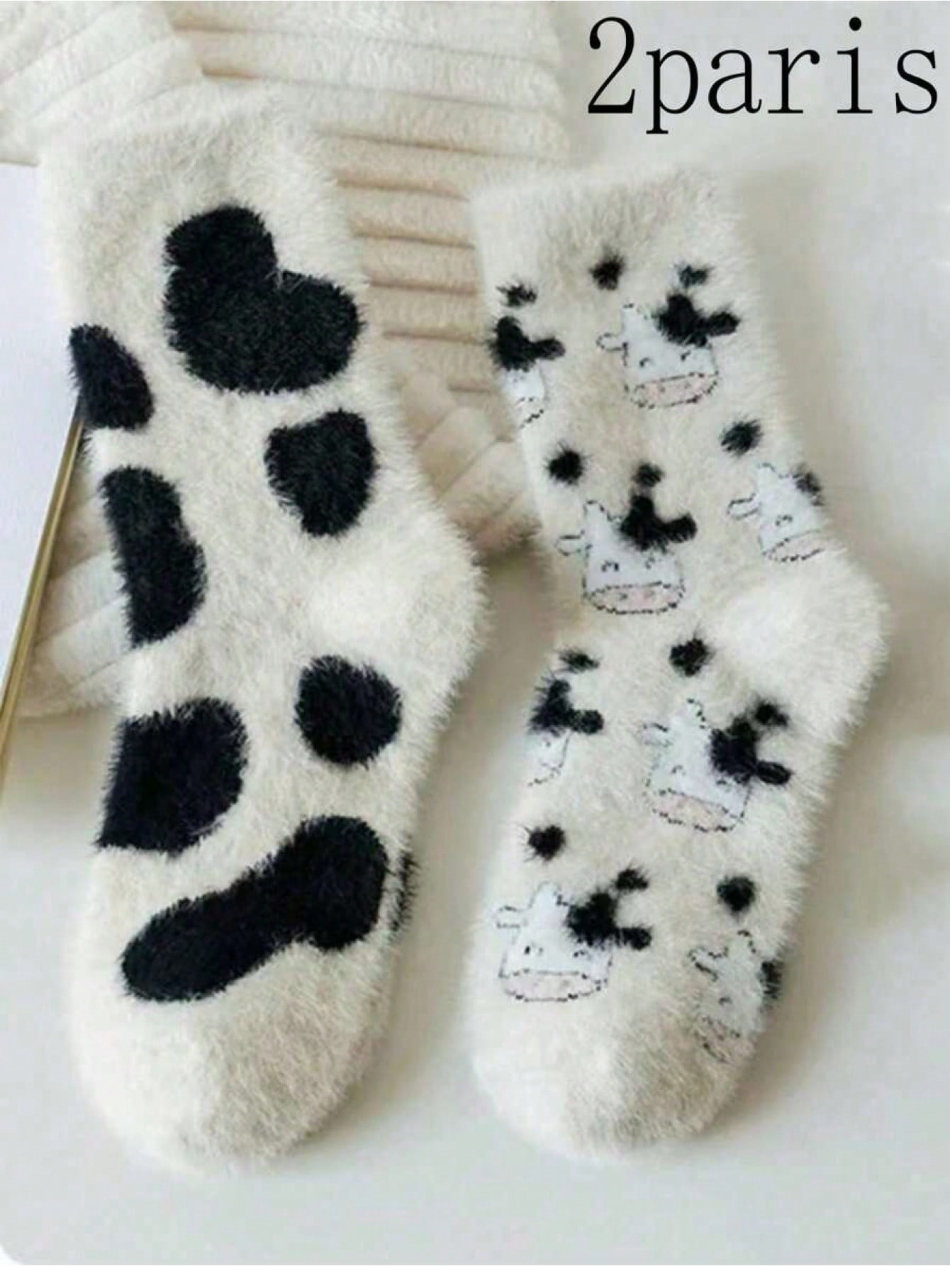 Cartoon Cute Cow Mink Velvet S - Thermal Sock Winter ulasan dan harga