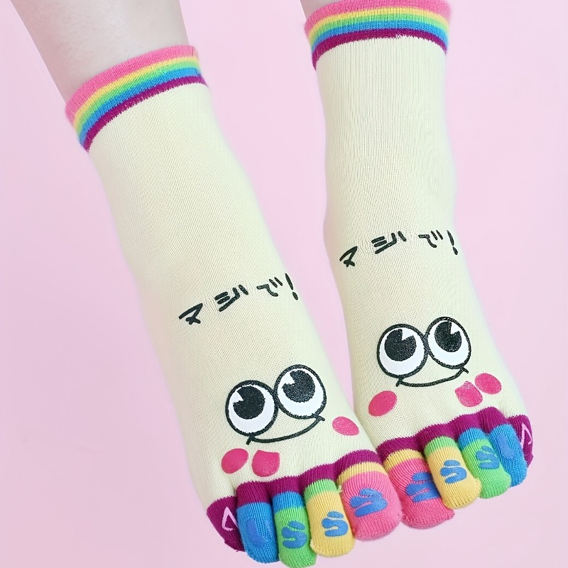 3pairs//Cartoon printed toe so - Toe Sock Split ulasan dan harga