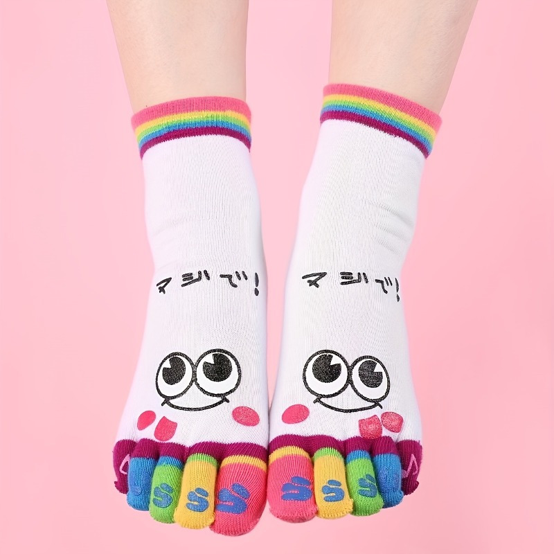 3pairs//Cartoon printed toe so - Toe Sock Split ulasan dan harga