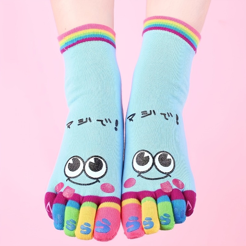 3pairs//Cartoon printed toe so - Toe Sock Split ulasan dan harga
