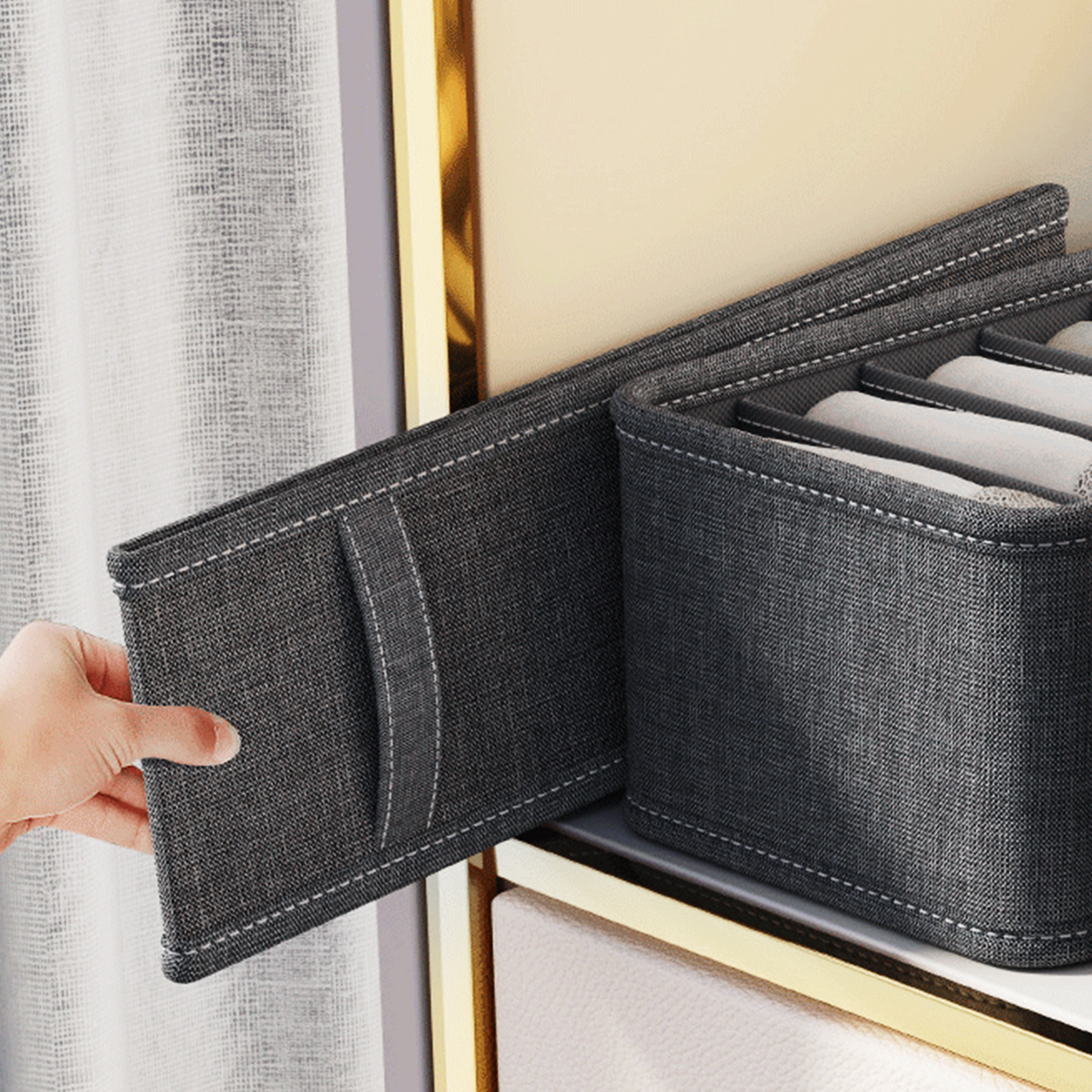 Wardrobe Clothes Organizer 6-2 - Sock Organizer Tray ulasan dan harga