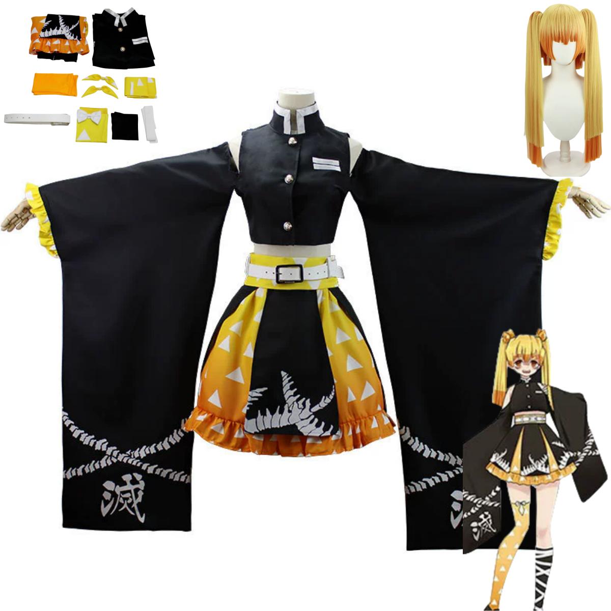 Anime Agatsuma Zenitsu Cosplay - Dress Sock Men ulasan dan harga
