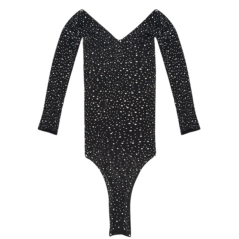 Women Rhinestone Glitter Bodys - Fishnet Stocking Women ulasan dan harga