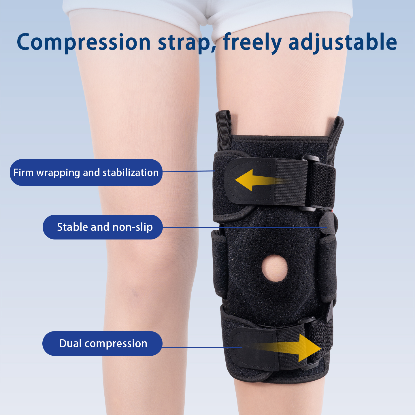 Adjustable knee sleeve with la - Compression Sleeve Calf ulasan dan harga
