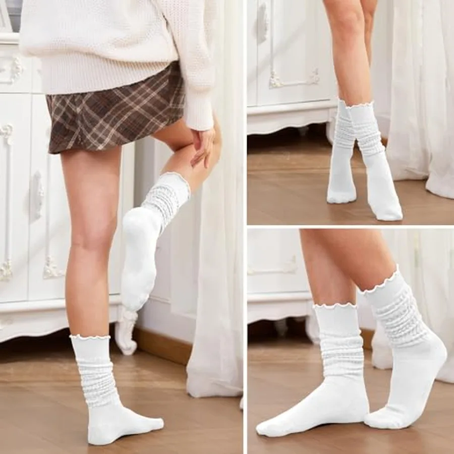Women's Ruffle Slouchy Socks 3 - Boot Sock Slouchy ulasan dan harga