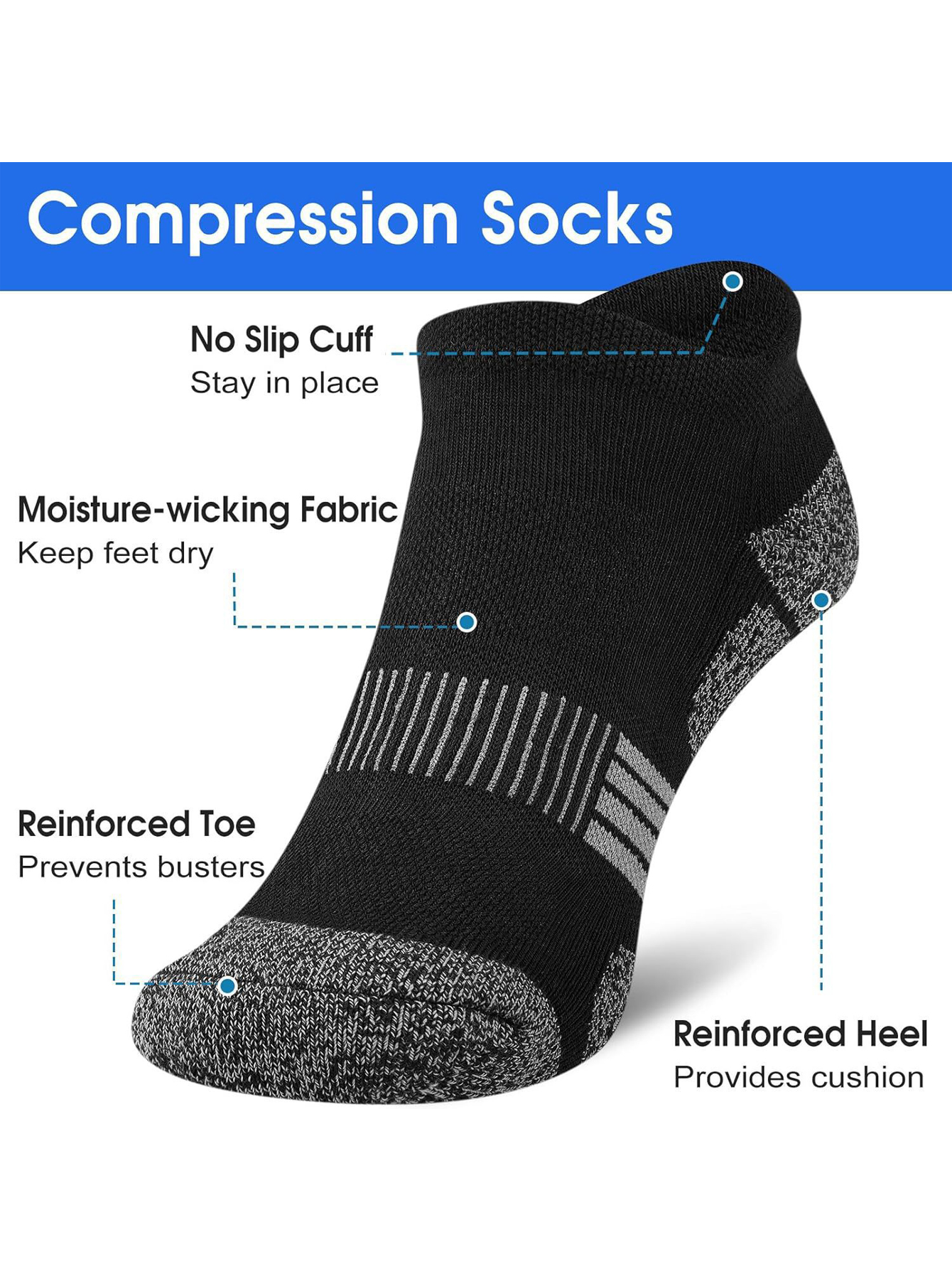 Men's Ankle Socks 6/12 Pairs B - Ankle Sock Low Cut ulasan dan harga