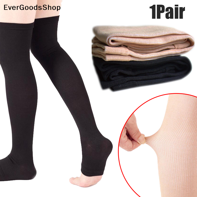 ✦ 1 Pair Open Toe Knee-High  C - Compression Sock Medical ulasan dan harga