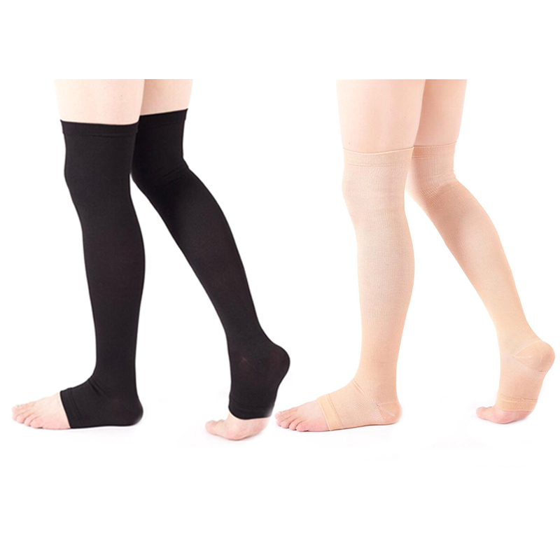 ✦ 1 Pair Open Toe Knee-High  C - Compression Sock Medical ulasan dan harga