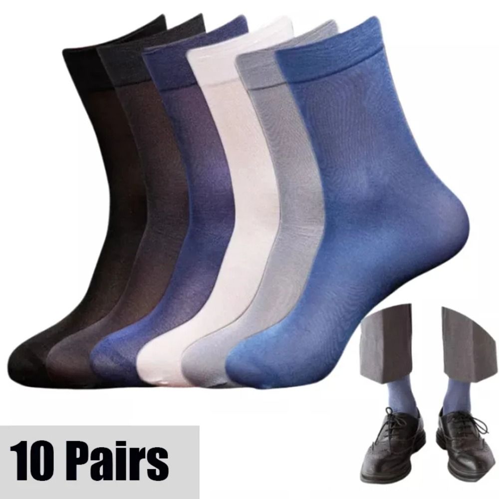 10pairs Men Ice Silk Socks Sum - Silk Sock Bamboo ulasan dan harga