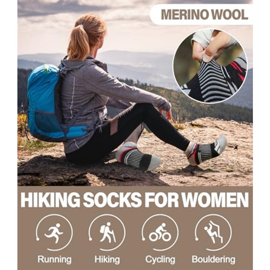 LANLEO Merino Wool Ankle Runni - Wool Hiking Sock ulasan dan harga