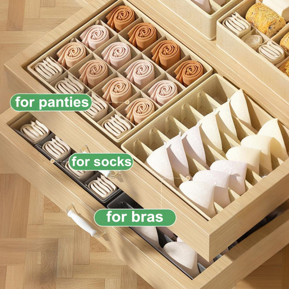 Underwear Storage Box for Bras - Sock Organizer Tray ulasan dan harga
