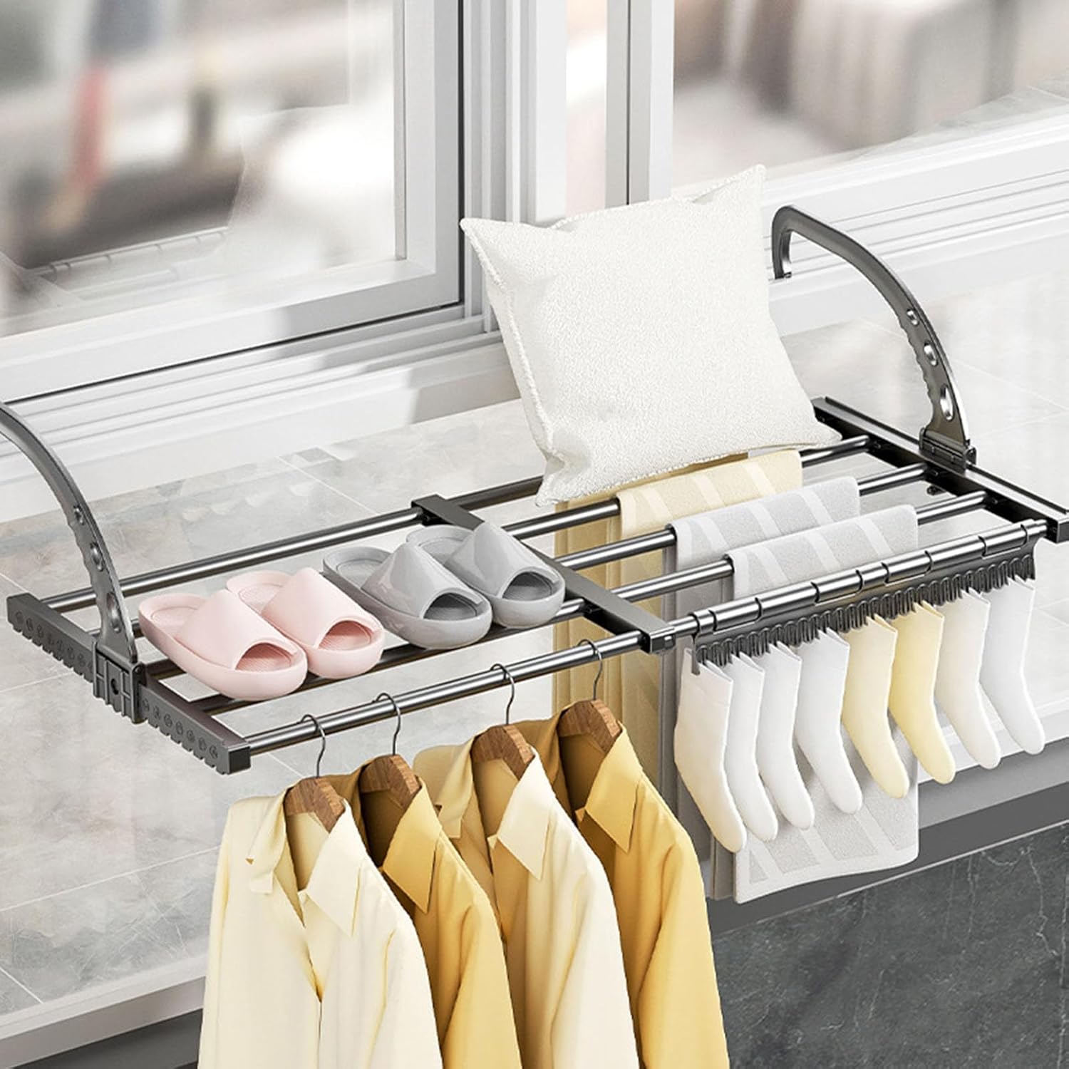 Heavy-Duty Foldable Radiator C - Sock Organizer Tray ulasan dan harga