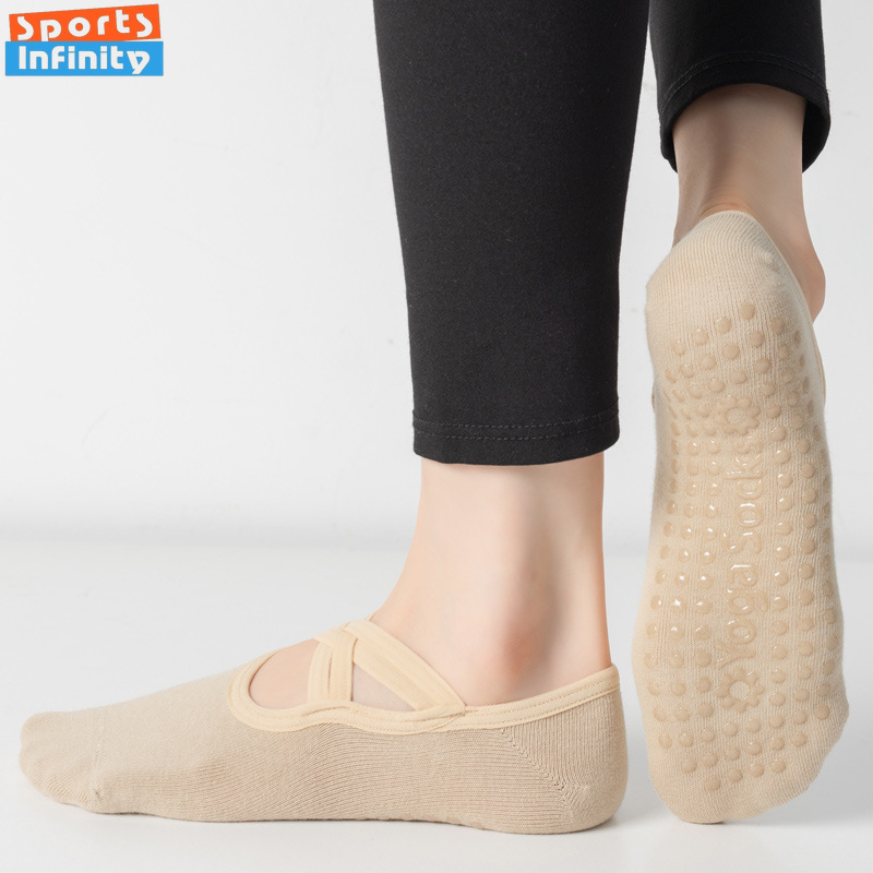 Fashion Cross Straps Backless  - Grip Sock Yoga ulasan dan harga