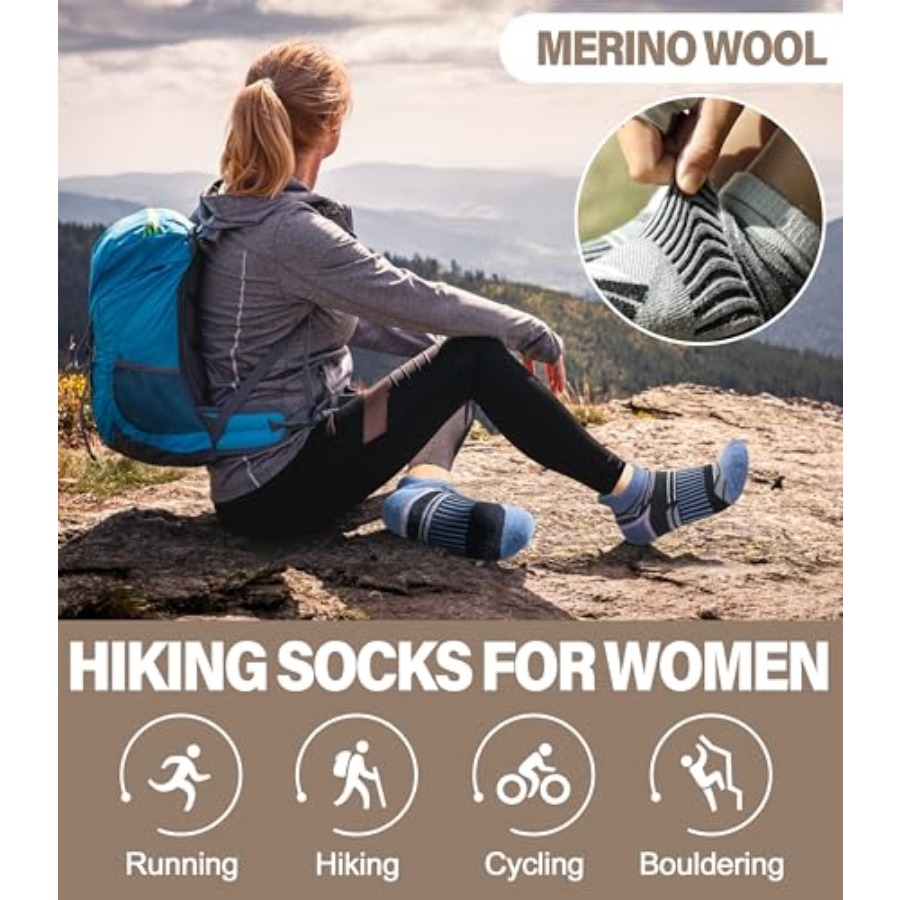 LANLEO Merino Wool Ankle Runni - Wool Hiking Sock ulasan dan harga