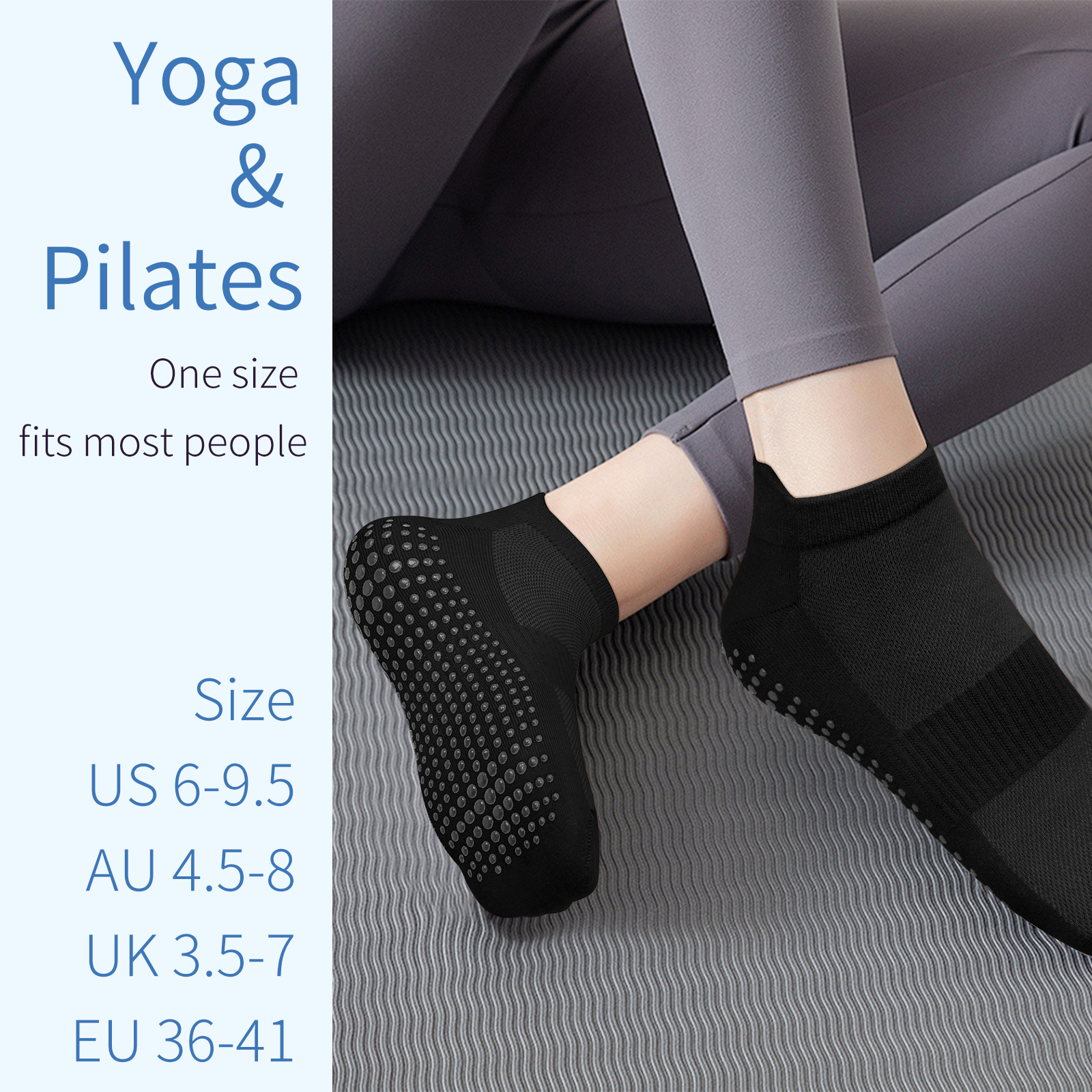 3 Pairs Yoga Socks Women Cotto - Grip Sock Yoga ulasan dan harga