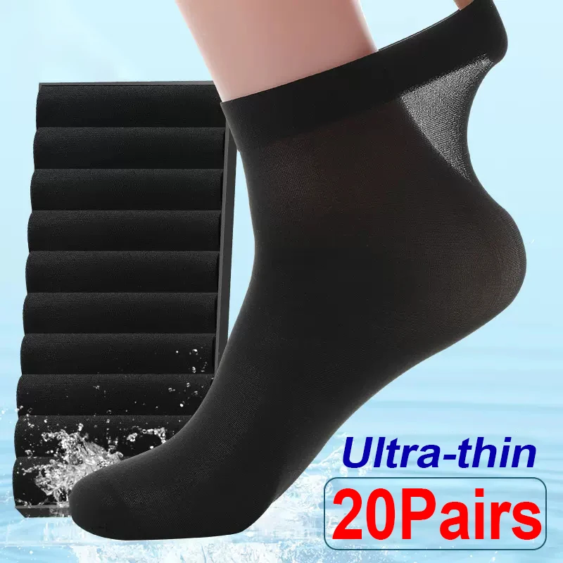 Men Ice Silk Socks Summer Spri - Silk Sock Bamboo ulasan dan harga