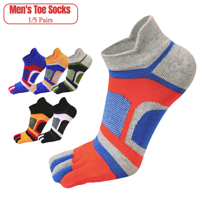 1/5 Pairs  Men’s Five-Toe Athl - Ankle Sock Low Cut ulasan dan harga
